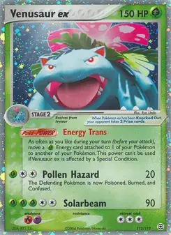 Venusaur ex 112/112 FireRed & LeafGreen Pokémon card
