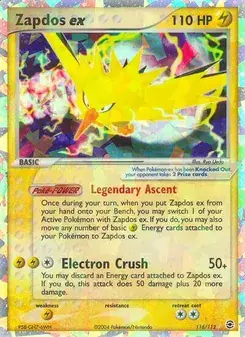Zapdos ex 116/112 FireRed & LeafGreen Pokémon card