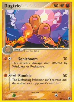 Dugtrio 22/112 FireRed & LeafGreen Pokémon card