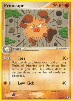 Primeape 28/112 FireRed & LeafGreen Pokémon card