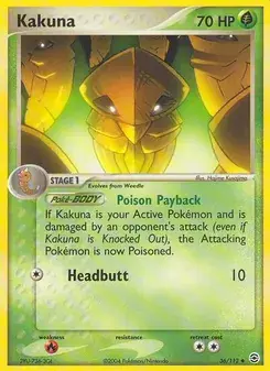 Kakuna 36/112 FireRed & LeafGreen Pokémon card