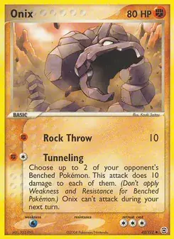 Onix 42/112 FireRed & LeafGreen Pokémon card