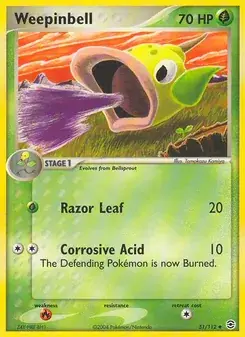 Weepinbell 51/112 FireRed & LeafGreen Pokémon card