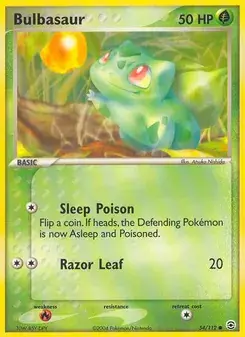 Bulbasaur 54/112 FireRed & LeafGreen Pokémon card