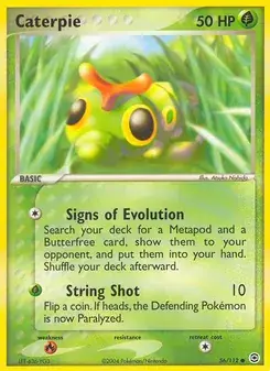 Caterpie 56/112 FireRed & LeafGreen Pokémon card
