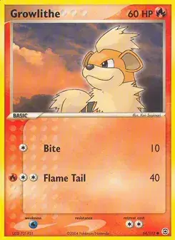 Growlithe 64/112 FireRed & LeafGreen Pokémon card