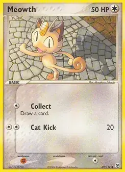 Meowth 69/112 FireRed & LeafGreen Pokémon card