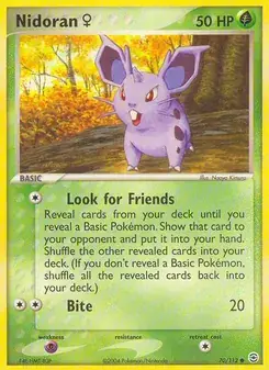 Nidoran♀ 70/112 FireRed & LeafGreen Pokémon card