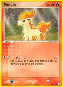 Ponyta 76/112 FireRed & LeafGreen Pokémon card