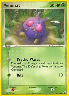 Venonat 84/112 FireRed & LeafGreen Pokémon card