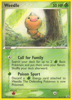 Weedle 86/112 FireRed & LeafGreen Pokémon card