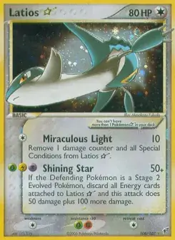 Latios ☆ 106/107 Deoxys Pokémon card