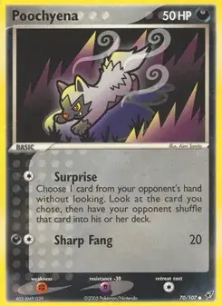 Poochyena 70/107 Deoxys Pokémon card