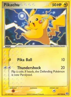 Pikachu 60/106 Emerald Pokémon card