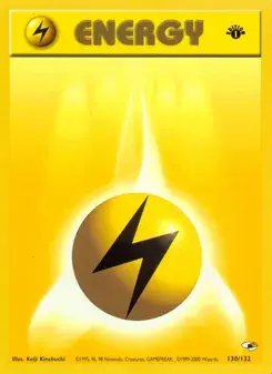 Lightning Energy 130/132 Gym Heroes Pokémon card