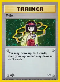 Erika 16/132 Gym Heroes Pokémon card