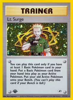 Lt. Surge 17/132 Gym Heroes Pokémon card