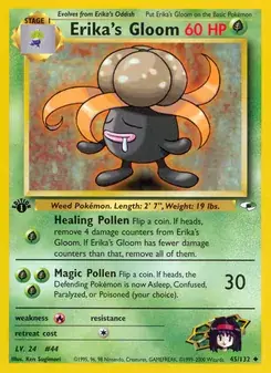 Erika's Gloom 45/132 Gym Heroes Pokémon card