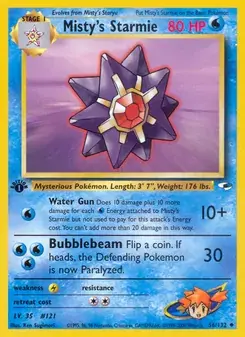 Misty's Starmie 56/132 Gym Heroes Pokémon card