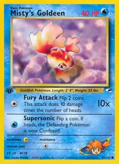 Misty's Goldeen 85/132 Gym Heroes Pokémon card