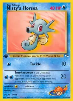 Misty's Horsea 86/132 Gym Heroes Pokémon card