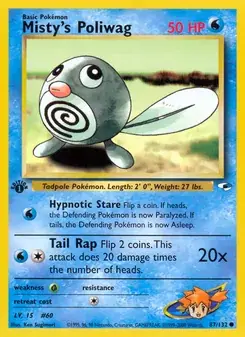 Misty's Poliwag 87/132 Gym Heroes Pokémon card