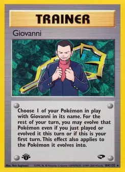Giovanni 104/132 Gym Challenge Pokémon card