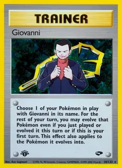 Giovanni 18/132 Gym Challenge Pokémon card