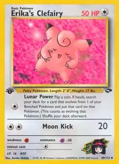 Erika's Clefairy 40/132 Gym Challenge Pokémon card