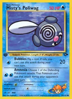 Misty's Poliwag 89/132 Gym Challenge Pokémon card