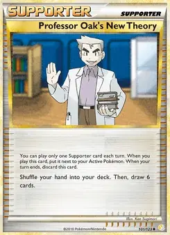 Professor Oak's New Theory 101/123 HeartGold SoulSilver Pokémon card