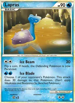 Lapras 24/123 HeartGold SoulSilver Pokémon card