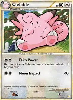 Clefable 3/123 HeartGold SoulSilver Pokémon card