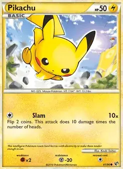 Pikachu 61/90 Undaunted Pokémon card