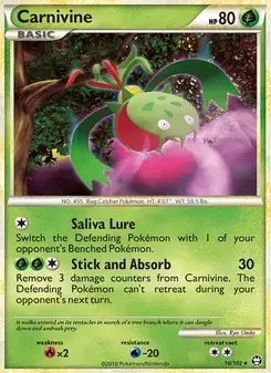Carnivine 16/102 Triumphant Pokémon card