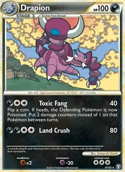 Drapion 4/102 Triumphant Pokémon card