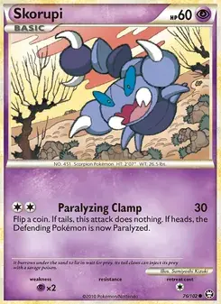 Skorupi 76/102 Triumphant Pokémon card
