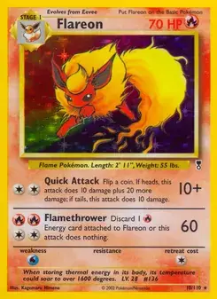 Flareon 10/110 Legendary Collection Pokémon card