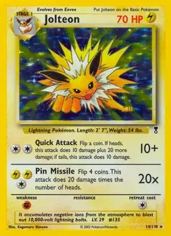 Jolteon 14/110 Legendary Collection Pokémon card