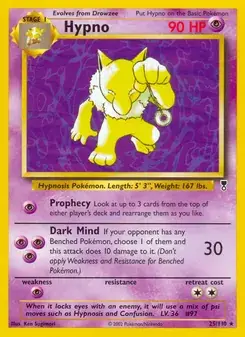 Hypno 25/110 Legendary Collection Pokémon card