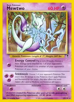 Mewtwo 29/110 Legendary Collection Pokémon card