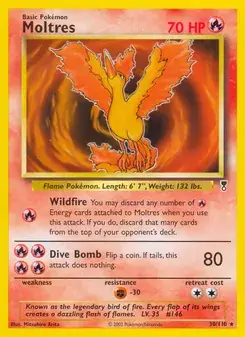 Moltres 30/110 Legendary Collection Pokémon card