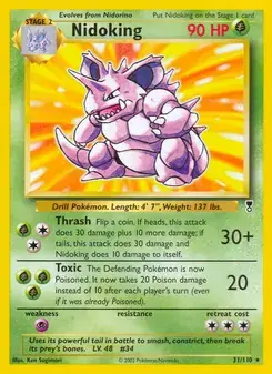 Nidoking 31/110 Legendary Collection Pokémon card