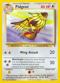 Pidgeot 33/110 Legendary Collection Pokémon card