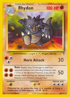 Rhydon 35/110 Legendary Collection Pokémon card