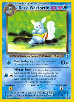 Dark Wartortle 39/110 Legendary Collection Pokémon card