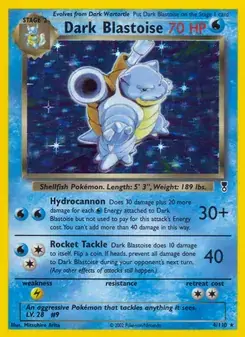 Dark Blastoise 4/110 Legendary Collection Pokémon card