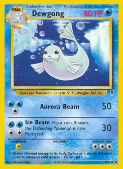 Dewgong 40/110 Legendary Collection Pokémon card