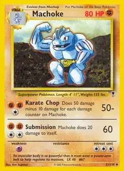 Machoke 51/110 Legendary Collection Pokémon card