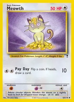 Meowth 53/110 Legendary Collection Pokémon card